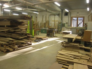 Atelier machine stock bois chêne fabrication rigaux