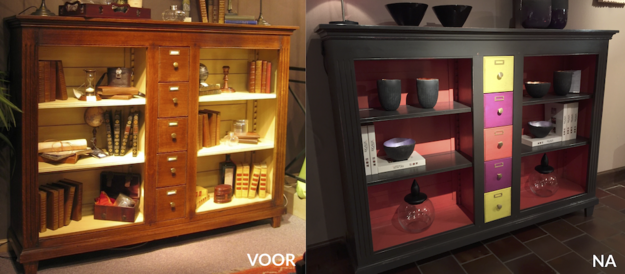 Het herkleuren van uw meubelen