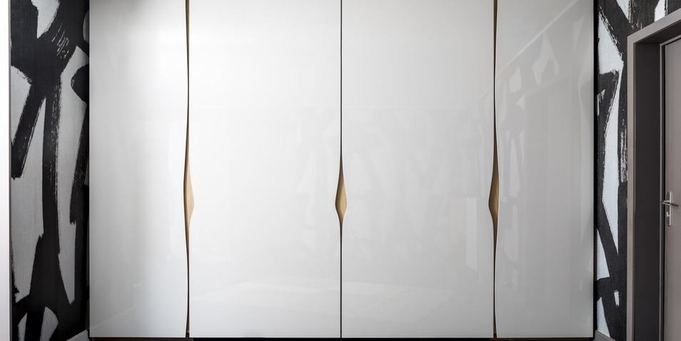 Placard plano contemporain porte laquée blanche