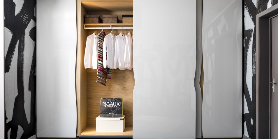 Dressing Plano porte laquée blanche