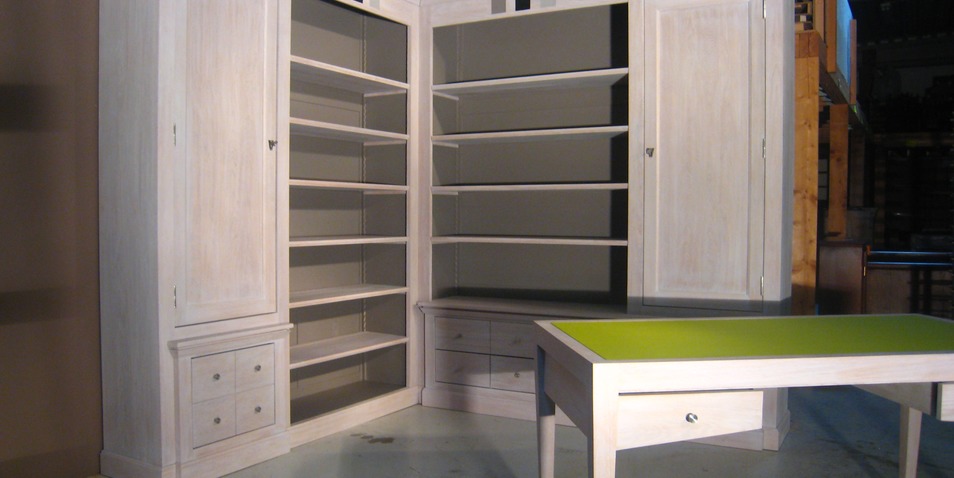 Bureau et bibliothèque Linéa